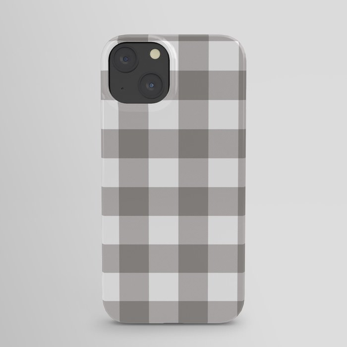 Grey & White Plaid iPhone Case