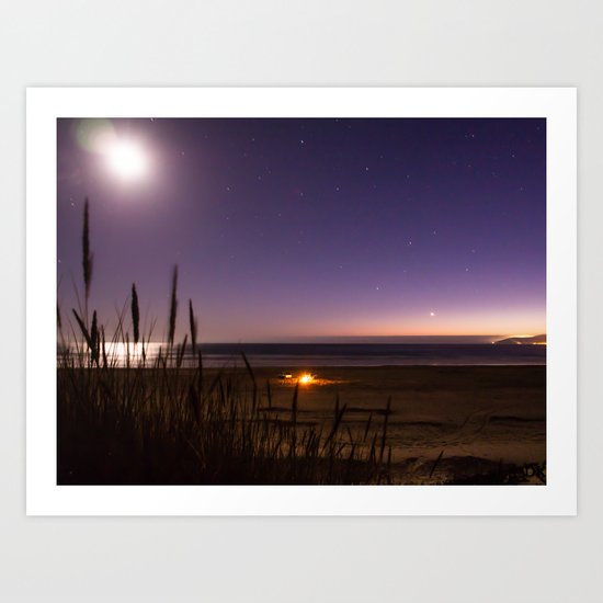 Summer Bonfire Art Print