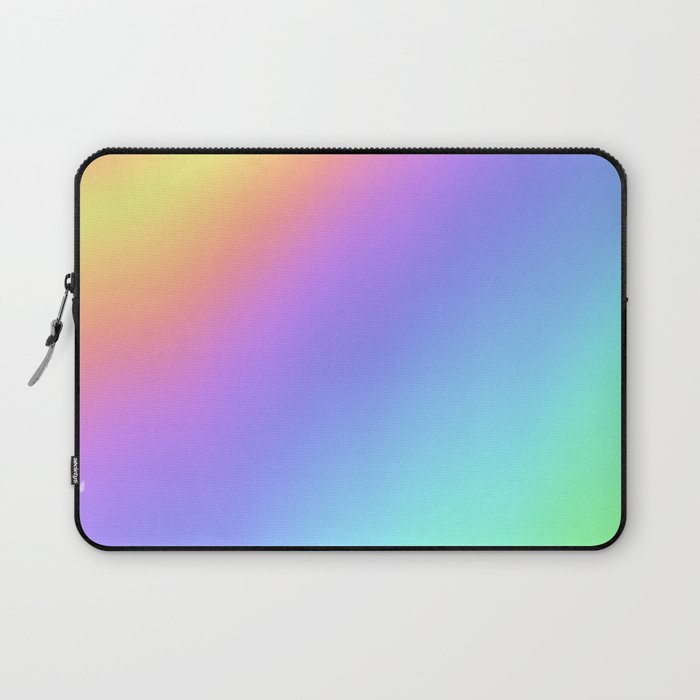 Holographic Foil Multi Colored Pattern Colorful Gradient Abstract Rainbow Laptop Sleeve