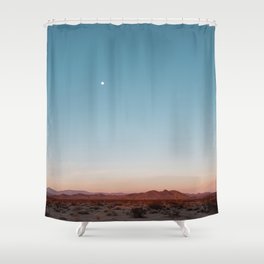 Desert Sky with Harvest Moon Shower Curtain