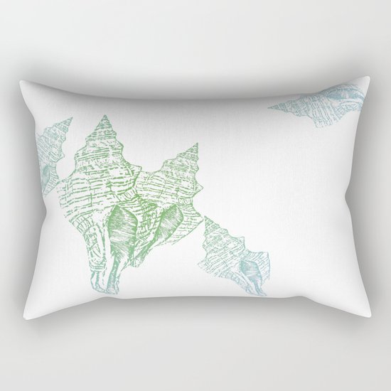 Shells Coloured Rectangular Pillow