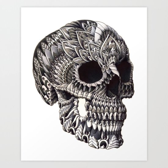 Ornate Skull Art Print