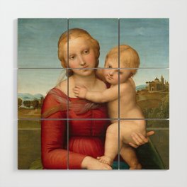 The Small Cowper Madonna, 1505 by Raphael Wood Wall Art