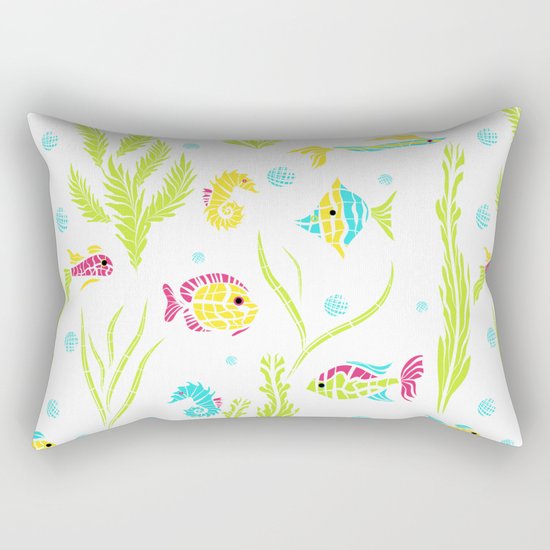 Cartoon Marine fish . Rectangular Pillow