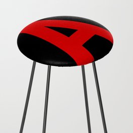 Letter A (Red & Black) Counter Stool