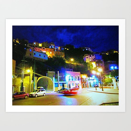 Guanajuato at night Art Print