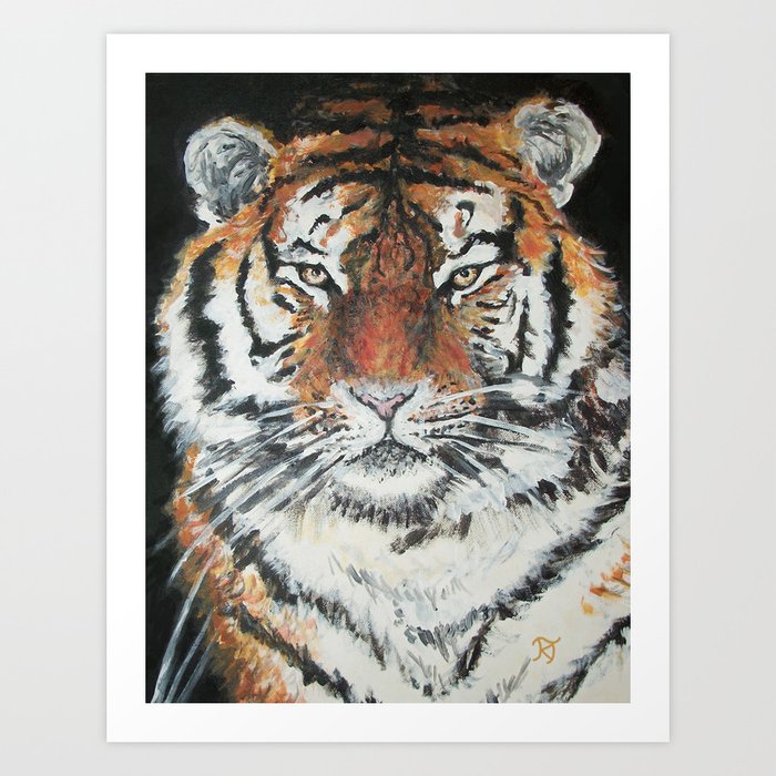 Portrait Of A Tiger Art Print By Bekablo Society6