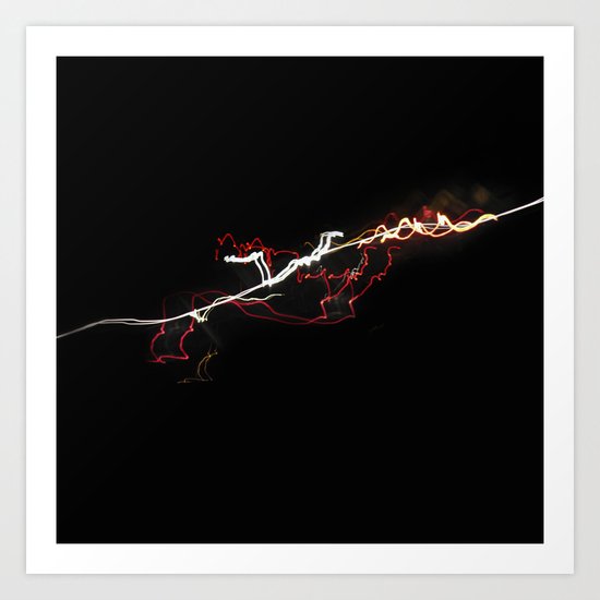 Light trails Art Print