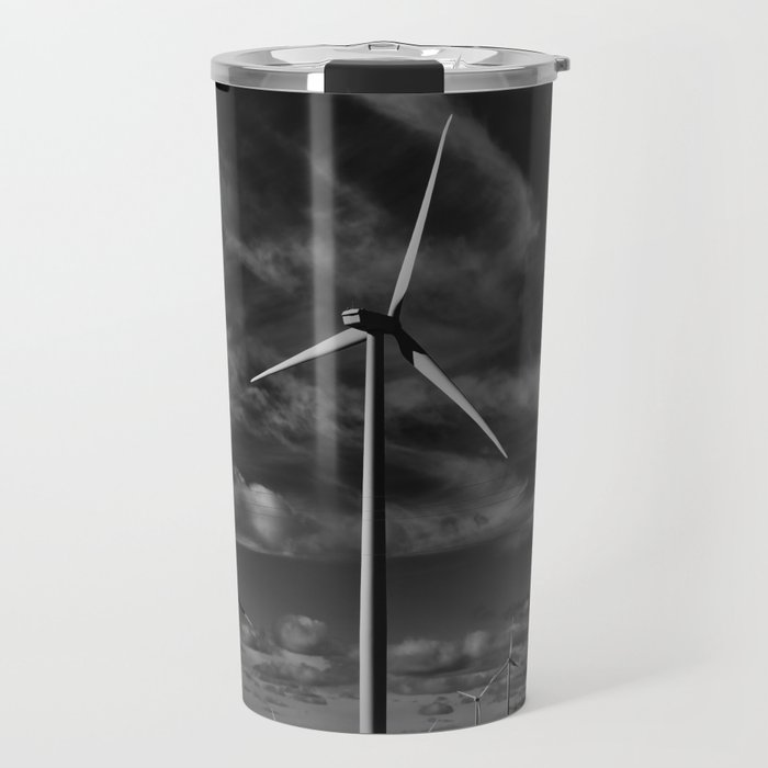 Wind Turbines #moody #blackwhite Travel Mug