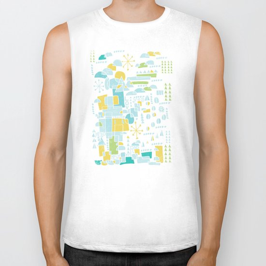 ABSTRACT LANDSCAPE Biker Tank
