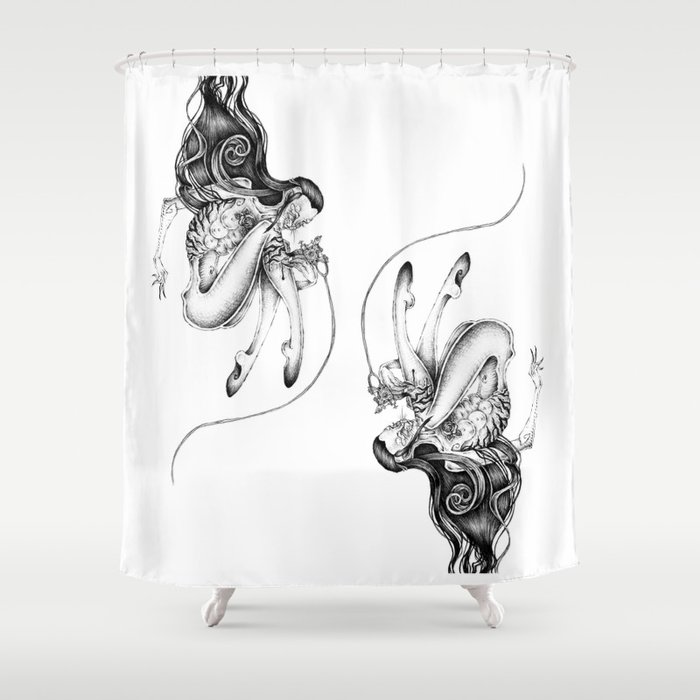 Lady Bastet Shower Curtain By Vasodelirium Society6 Lady Bastet Shower Curtain