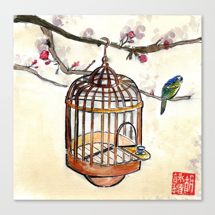 Chinese tea break Canvas Print