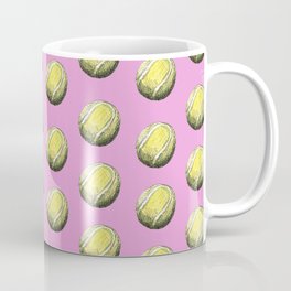 Pink Tennis Ball Pattern Coffee Mug