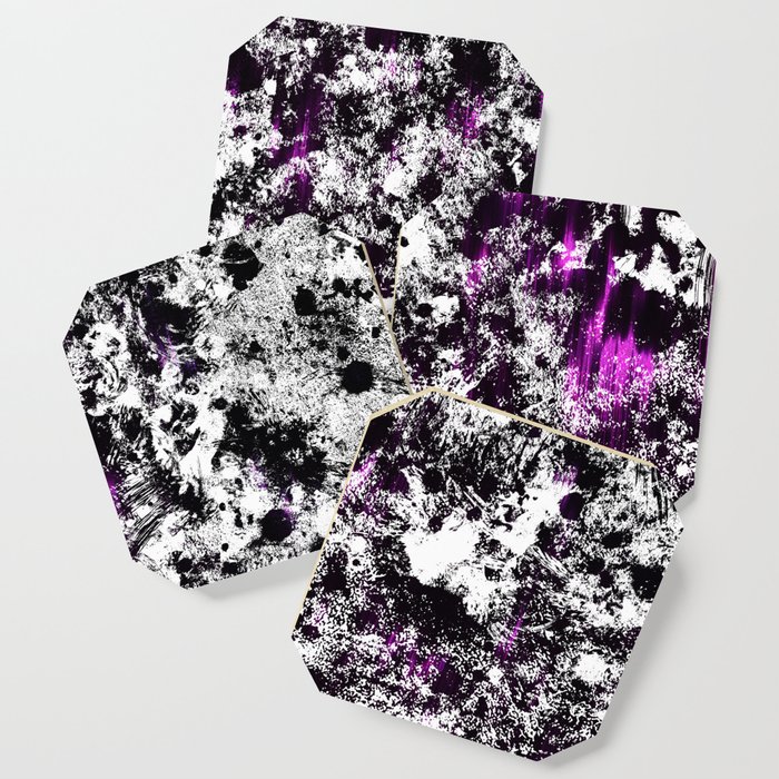White, black and little pink Coaster