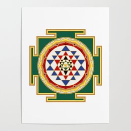 Sri Yantra colored Poster