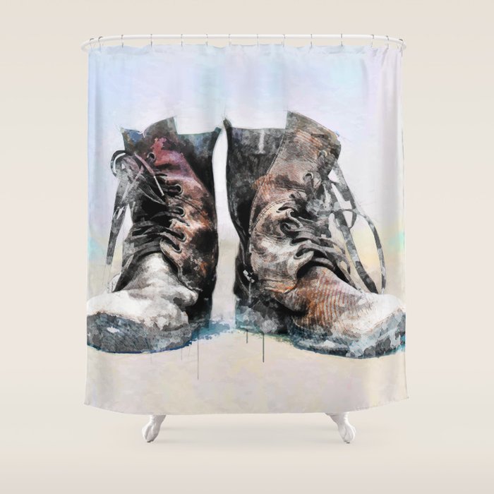 A Pair Of Old Shoes Shower Curtain By Sjoerdsmit Society6