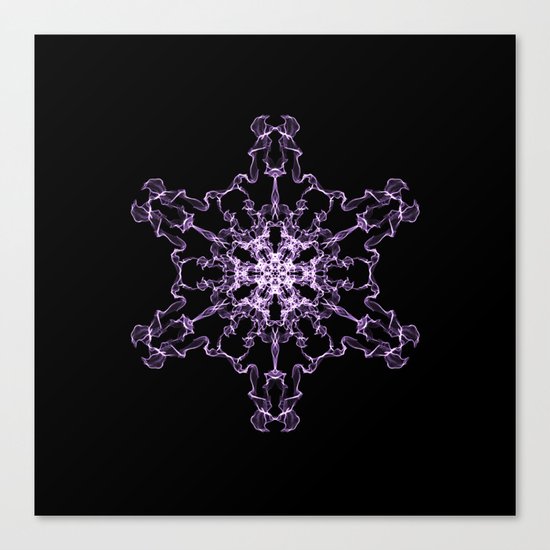 Purple Silk Snowflake Canvas Print