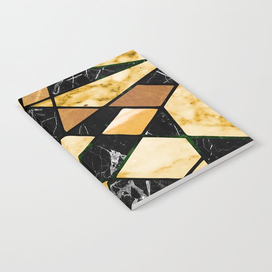 Abstract #460 Marble and Metal Notebook
