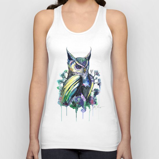"owl" Unisex Tank Top
