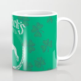 St. Patrick's Day Whippet Funny Gifts for Dog Lovers Coffee Mug