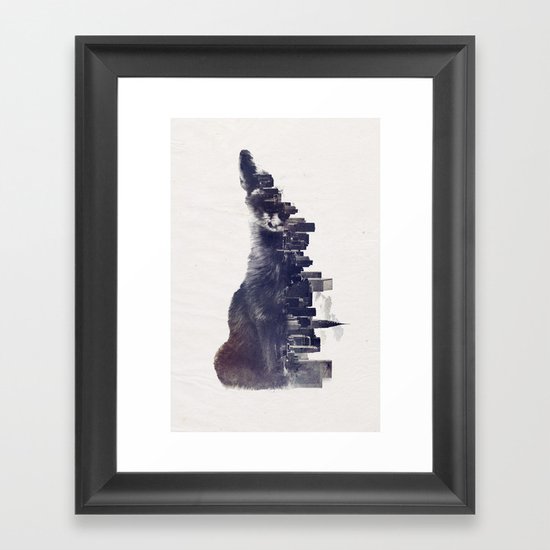 Fox from the City Framed Art Print