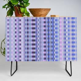 Violet Check Pattern Credenza