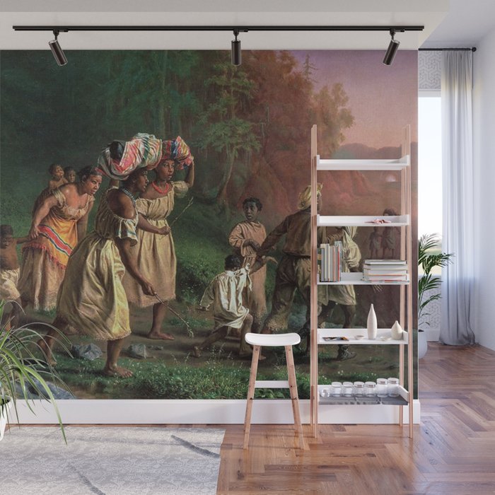 African American Masterpiece 'Emancipation or On to Liberty' by Theodor Kaufmann Wall Mural