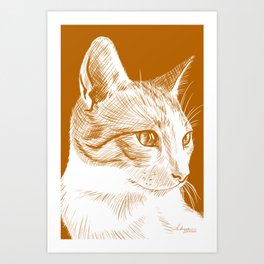 Ginger cat Art Print