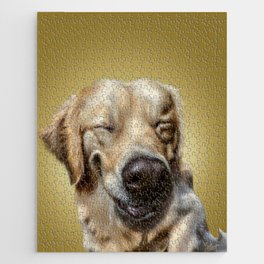Smiling Golden Retriever Dog Jigsaw Puzzle