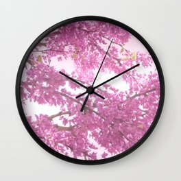 Judas Tree Blossom Wall Clock