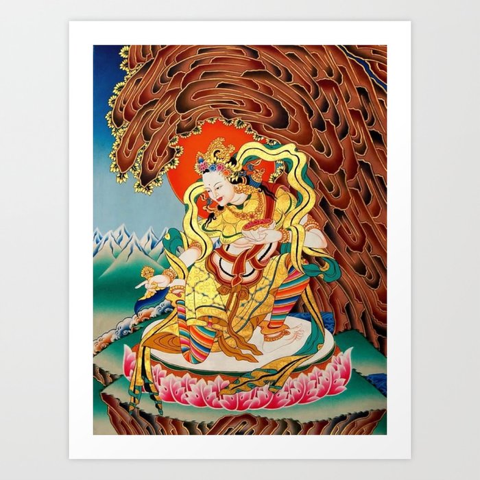 Yeshe tsogyal Tibetan Painting Art Print