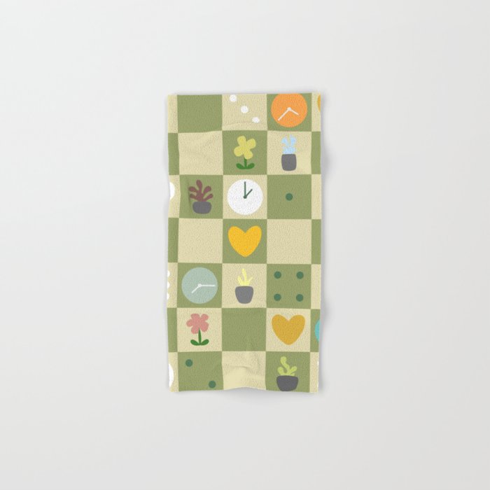 Color object checkerboard collection 23 Hand & Bath Towel