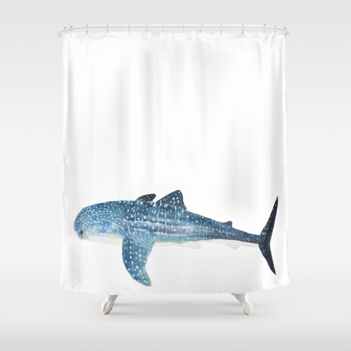 whale shark Shower Curtain