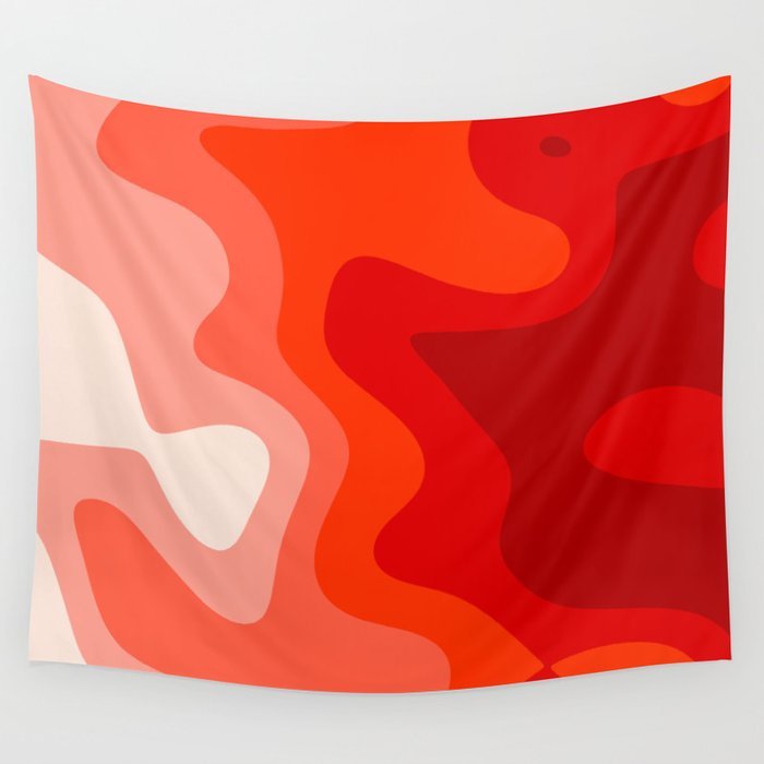 Red Gradient Abstract Wall Tapestry