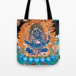 Four-Armed Mahakala Buddhist Thangka  Tote Bag