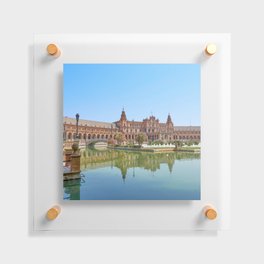 Spain Photography - Pond In Front Of The Spanish Plaza Floating Acrylic Print