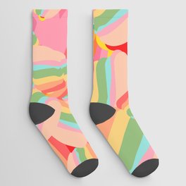 Bubblegum Pop Art Colorful Pattern Design Socks