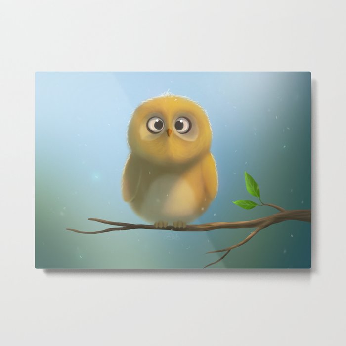 Little owl is looking at you :D Metal Print