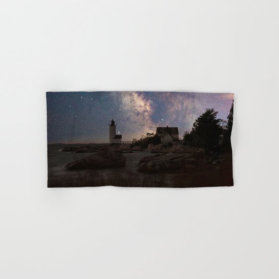 Photoart Lighthouse under the stars Hand & Bath Towel