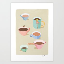 Coffee Girls Art Print