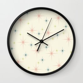 Mid Century Modern Stars Wall Clock