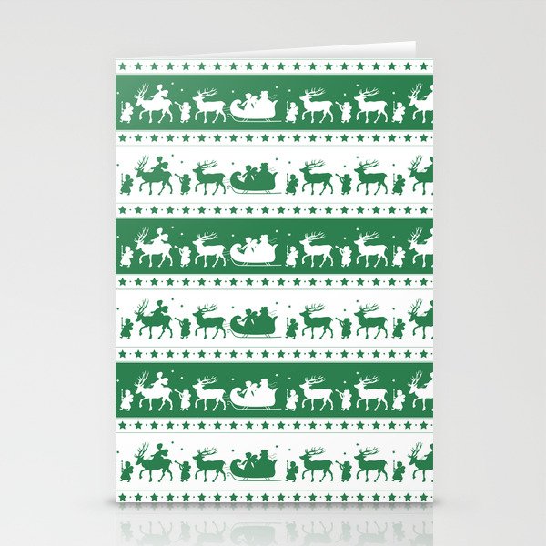 Christmas Parade - (Green) Stationery Cards