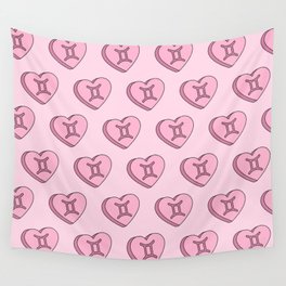 Gemini Candy Hearts Wall Tapestry