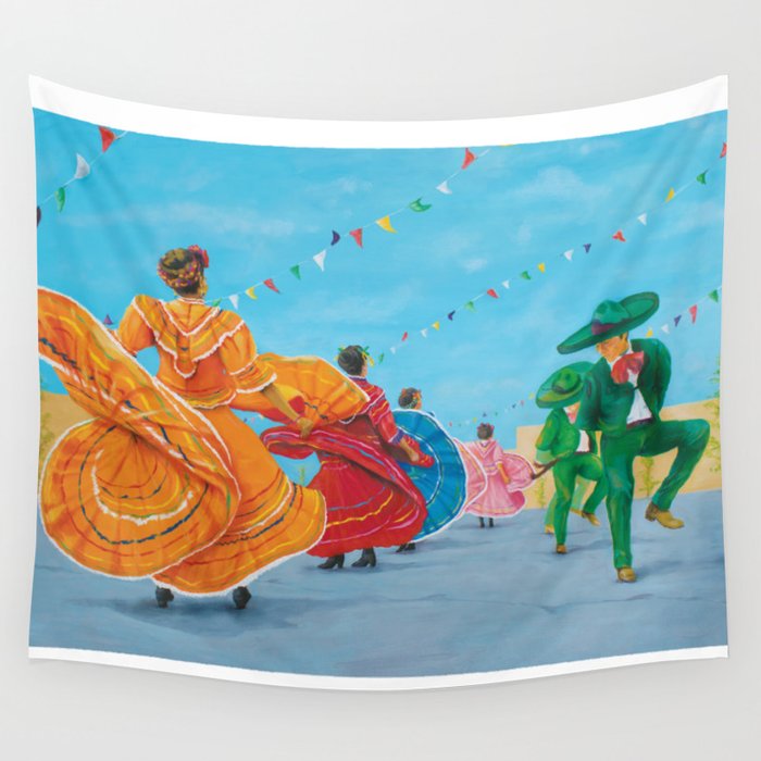 Baile Folklorico de Mexico Wall Tapestry