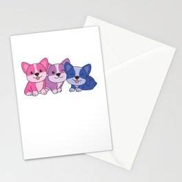 Bi Flag Corgi Pride Lgbtq Cute Dogs Stationery Card