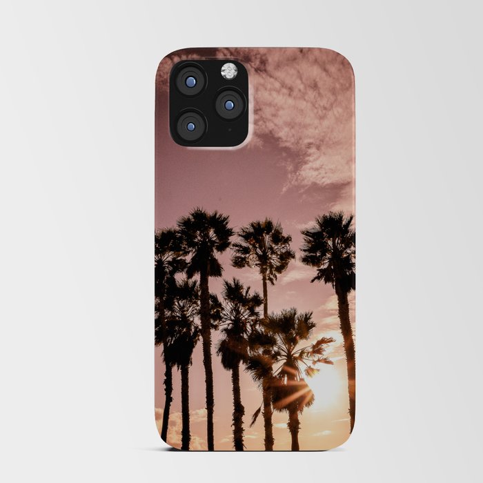 Purple skies palm trees Sunset | Idyllic American Dream | Fine Art Travel Photography iPhone Card Case