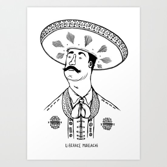 Liberace Mariachi Art Print