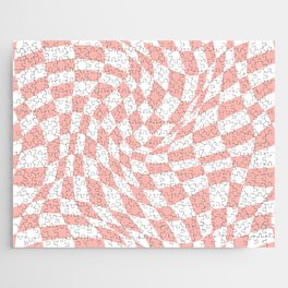 Twist checkers - Retro Pink Jigsaw Puzzle