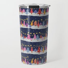 Vintage Charlie Brown Christmas Inspired Tree Farm Pattern Travel Mug