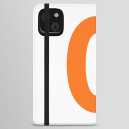 Number 0 (Orange & White) iPhone Wallet Case